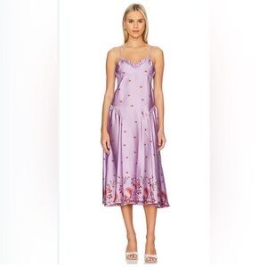 NWOT Free People / Intimately FP On My Own Maxi Slip Dress Size XS Ruffle Lilac